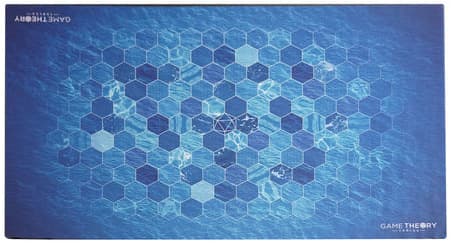 Neoprene playmat with hexagonal artwork by Game Theory Tables