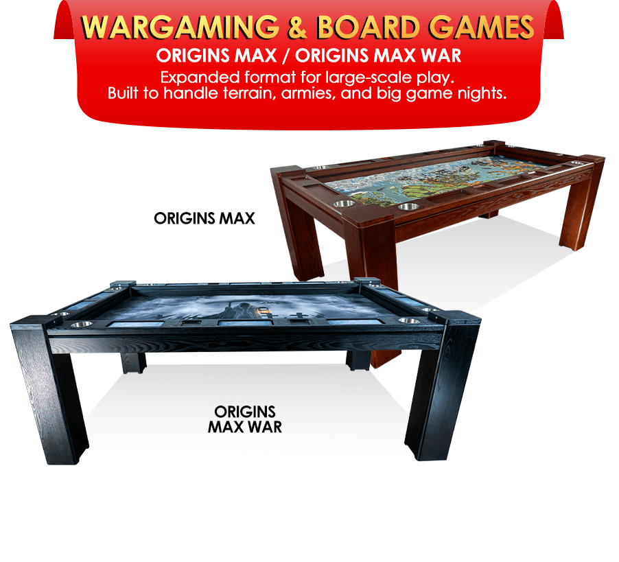 SEE MAX TABLES FOR WARGAMES & BOARD GAMES